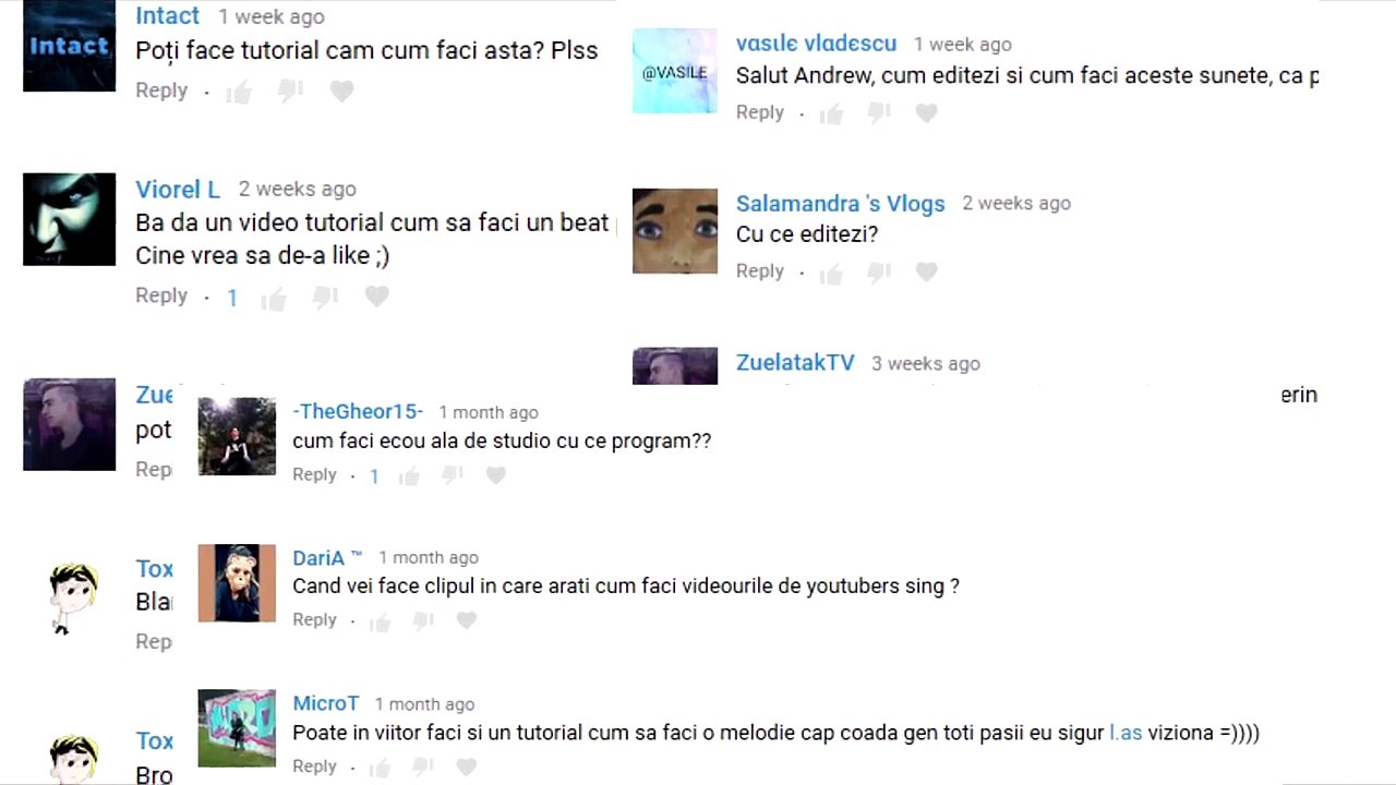 CUM FAC PIESELE DIN YOUTUBERS SING!!