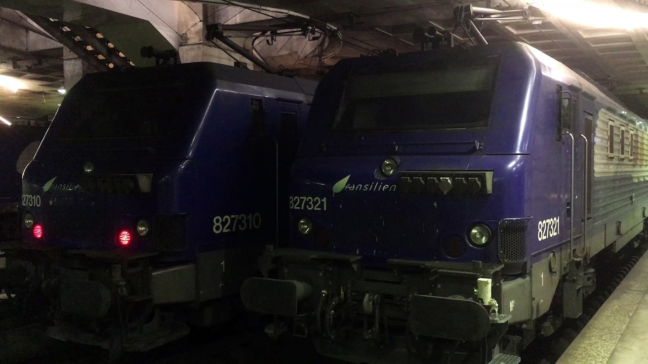 Deux BB 27300 ( Prima ) - Ligne N - Gare Montparnasse ( Paris )