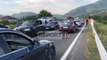 Report TV - Aksident i rëndë në Milot, 6 të plagosur, bllokohet autostrada
