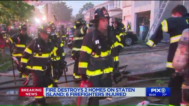 Six Firefighters Injured While Battling Massive Fire in Staten Island Neighborhood