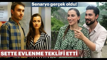ŞOK ŞOK Senaryo gerçek oldu! Sette evlenme teklifi