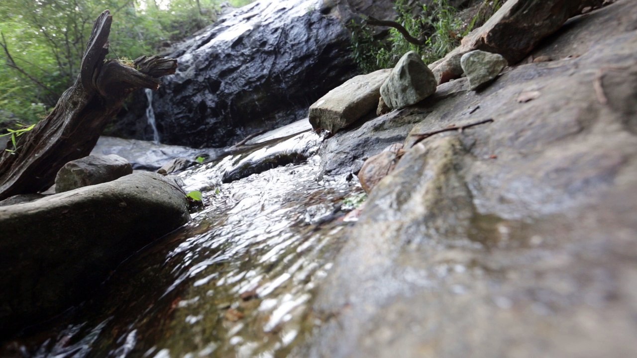 Low Angle of a small stream loopable & royalty free