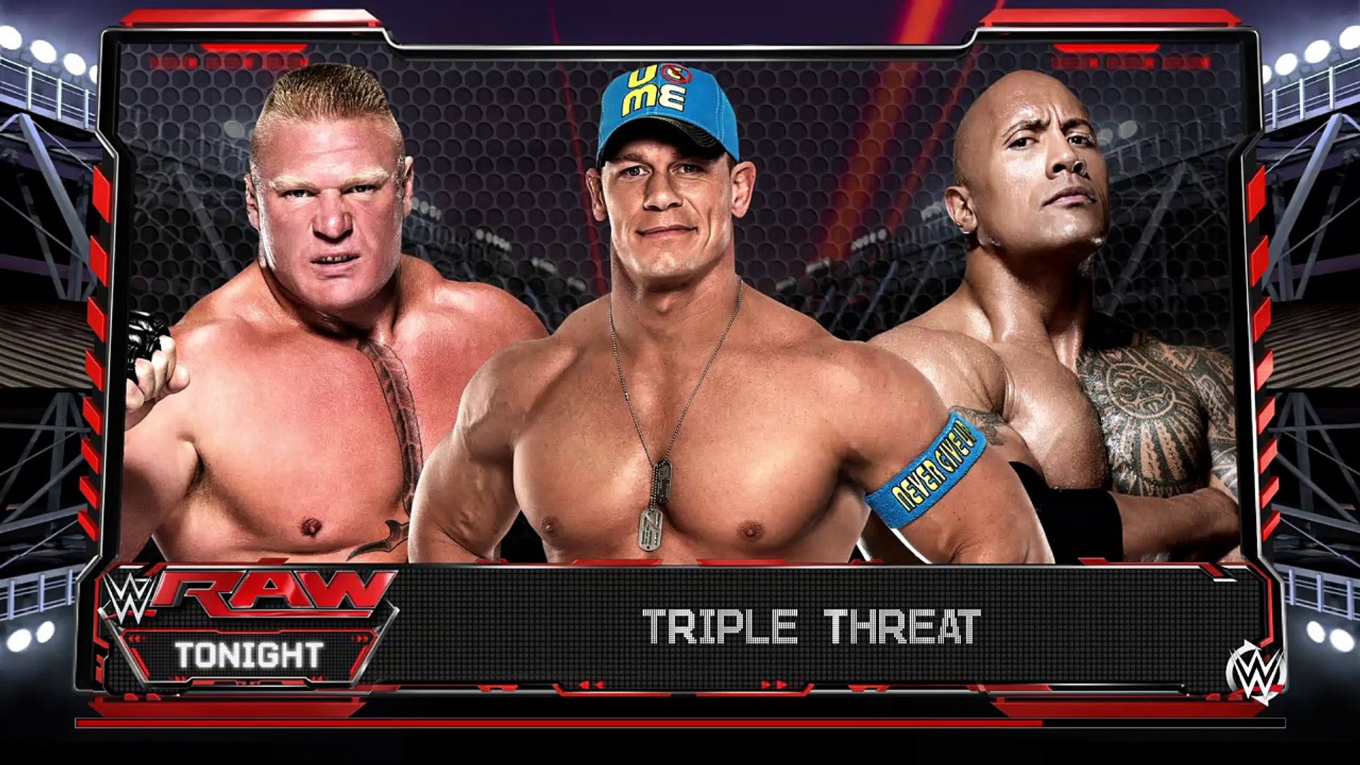 Wwe Game John Cena Vs The Rock Vs Brock Lesnar Video Dailymotion