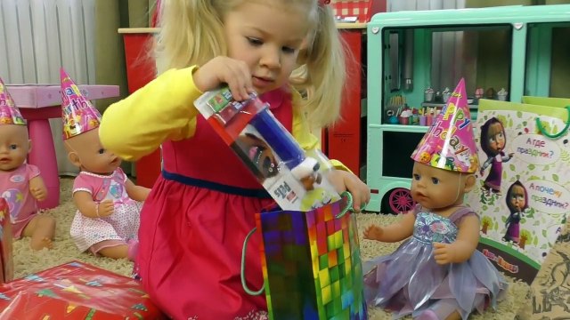 День Рождения Куклы Беби Бон МНОГО ПОДАРКОВ и Торт Видео для Детей Кукла Baby Bo