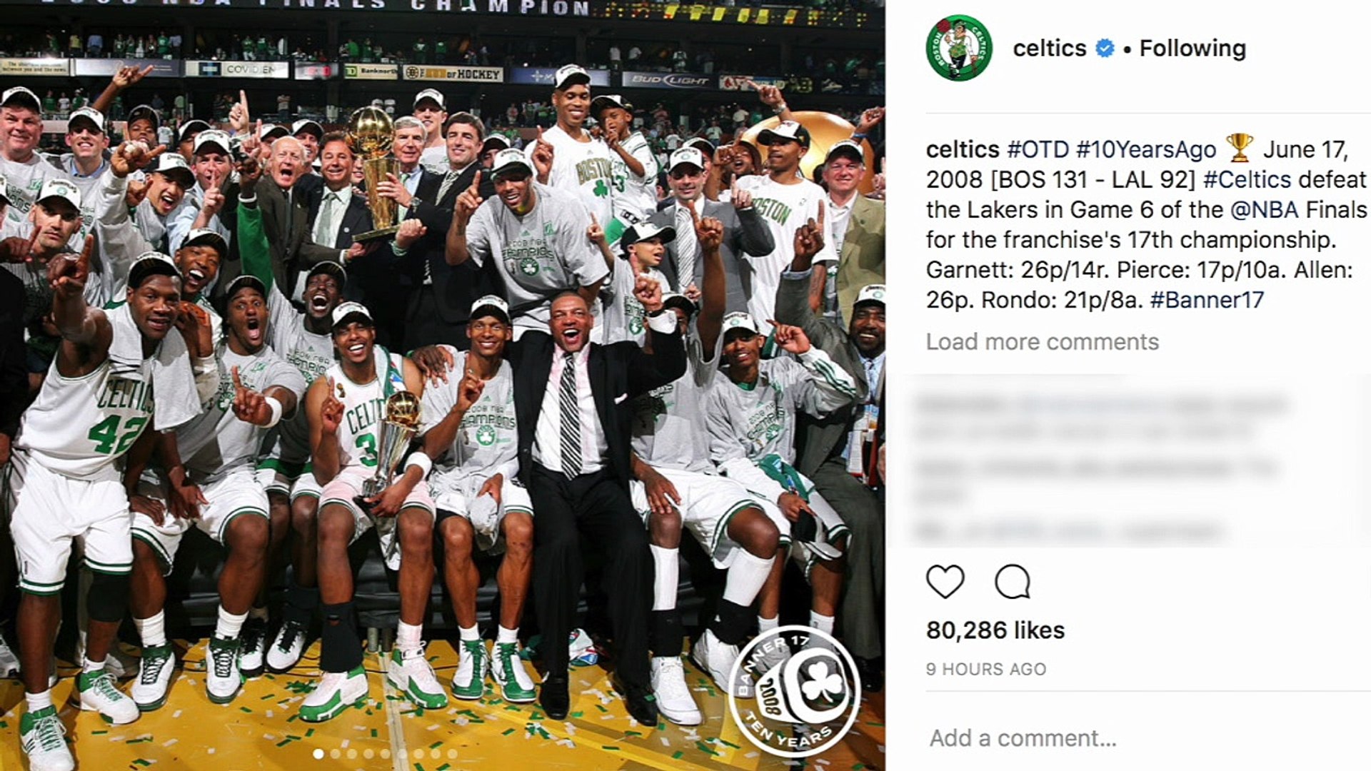 On This Day 10 Years Ago, The Celtics Won The 2008 NBA Championship - video  Dailymotion