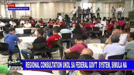 Regional consultation ukol sa federal gov't system, simula na