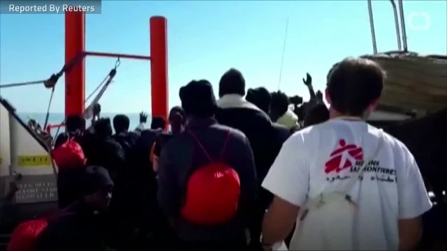 Stranded Boat Of Migrants Docks In Spain