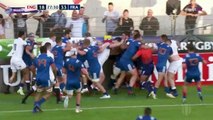 Petite bagarre générale entre les U20 français et anglais