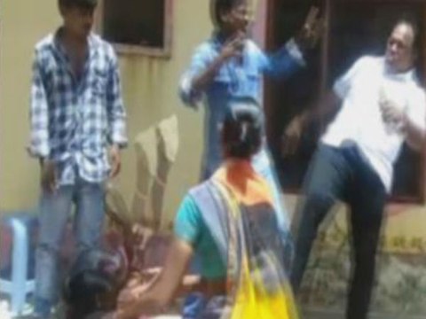మహిళను కాలితో తన్నిన ఎంపీపీ, వీడియో వైరల్