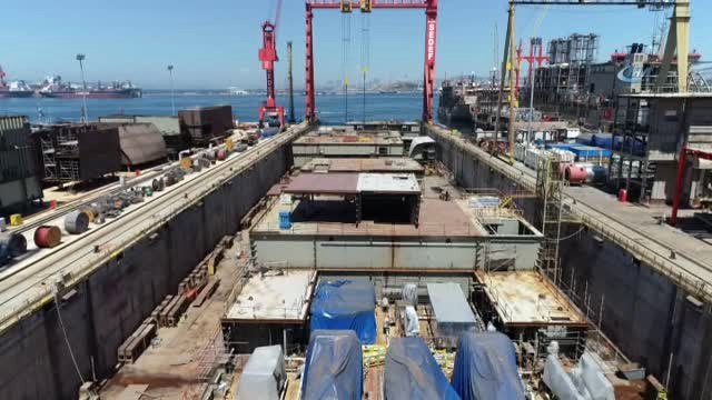 Türkiye'nin İlk Uçak Gemisi 'Tcg Anadolu Havadan Görüntülendi