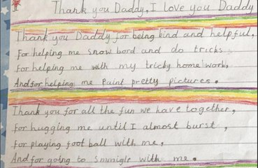 Harper Beckham's adorable Father's Day letter to dad David