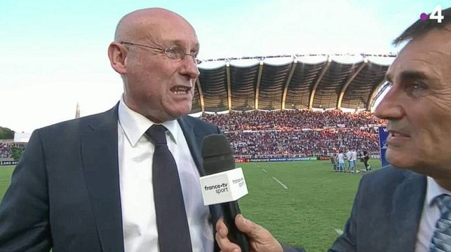 La réaction de Bernard Laporte après la victoire des Bleuets en finale de la coupe du monde