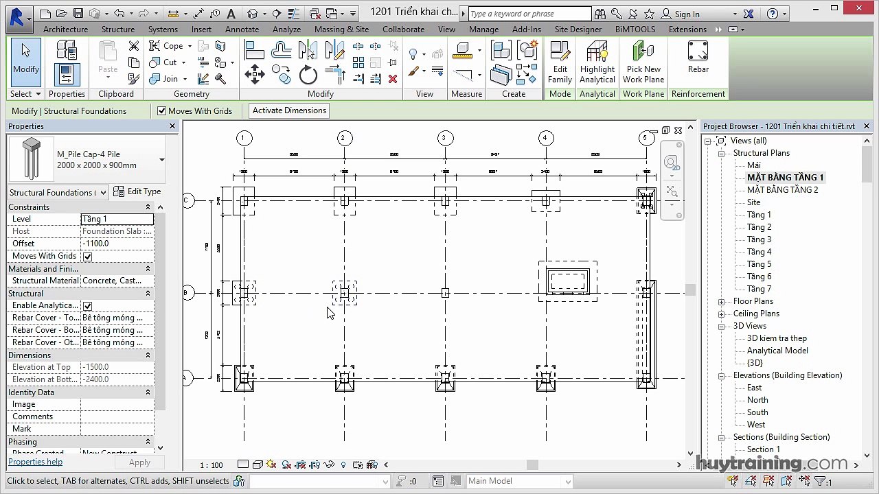 1201. _Triển khai chi tiết cho mặt bằng trong Revit  mp4