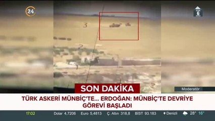 Türk askeri Münbiç'te göreve başladı