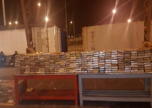 Cerca de tonelada y media tonelada de droga fue decomisado en el Puerto Marítimo de Guayaquil