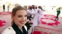 Saudi Dance by American Woman Viral Video