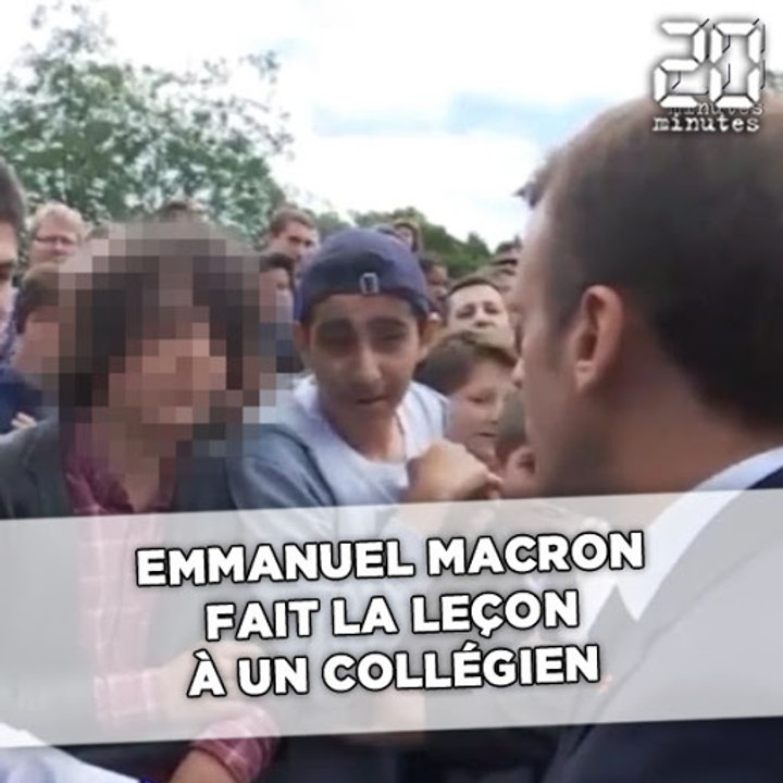Emmanuel Macron tacle un jeune qui l'appelle «Manu»