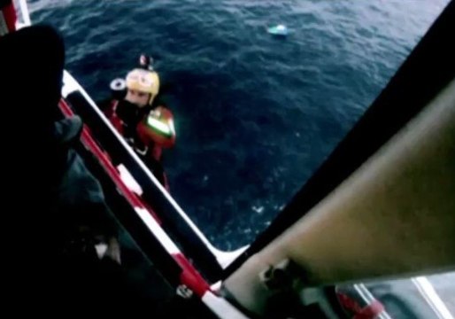 Spanish Coast Guard Video Shows Rescue of Two Migrants Treading Water in Alboran Sea