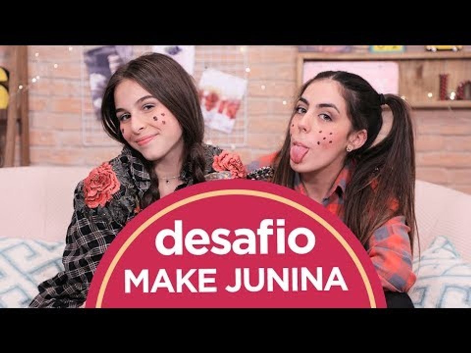 FOMOS DESAFIADAS A FAZER UMA MAKE JUNINA EM 5 MINUTOS