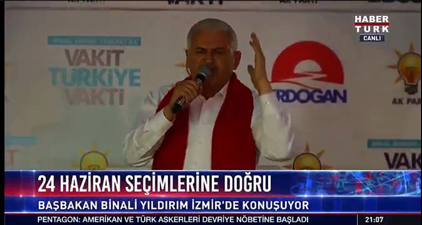 Başbakan Binali Yıldırım İzmir'de: Karşıyaka! "Kaf sin kaf sin sin kaf kaf''