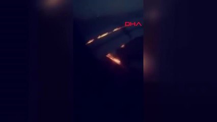 Spor Havadayken Motoru Yanan Suudi Arabistan Milli Takımı Uçağından Görüntü