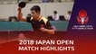 2018 Japan Open Highlights | Zhang Jike vs Yutaka Matsubara (Pre)
