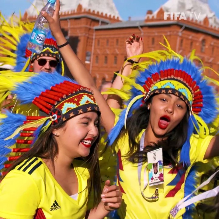 Colombia fans have been savouring the atmosphere in Russia