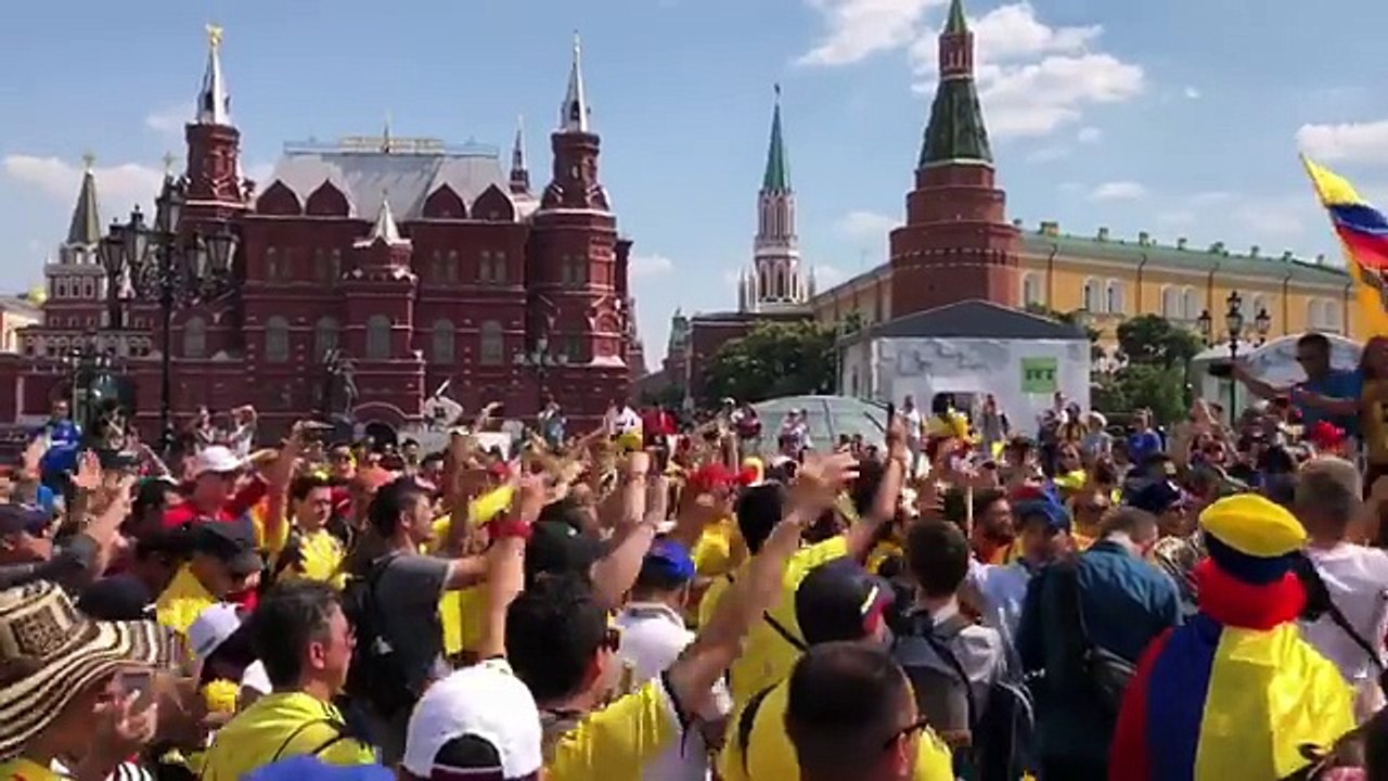 Colombia fans in Russia ahead of their first match