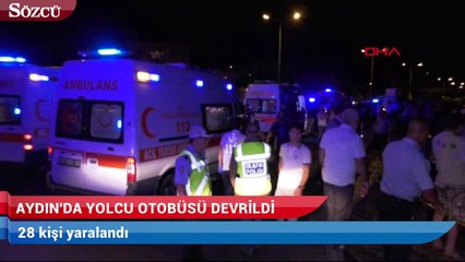 Aydın’da yolcu otobüsü devrildi: 28 yaralı