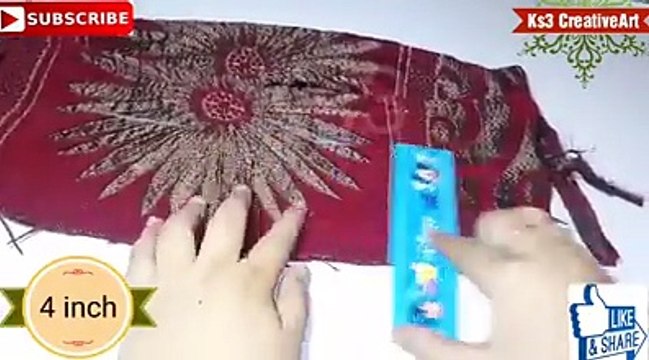 - Old Pillow Cover Recycling Idea | Old cloth reuse idea | diy art and craft | Best use of clothCredit: Ks3 CreativeArtFull video: