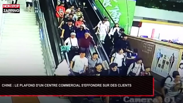 Chine : Le plafond d'un centre commercial s'écroule sur des clients (Vidéo)