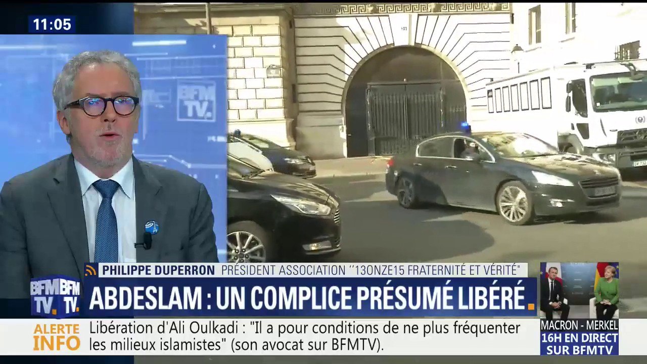 13-Novembre: "Ali Oulkadi est remis en liberté alors que d'autres jihadistes vont être eux-aussi remis en liberté", réagit Philippe Duperron, président de l'association "13onze15 Fraternité et vérité"