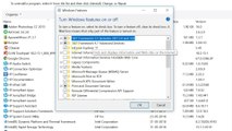 How to turn 'Windows features On or Off' on Windows 10?