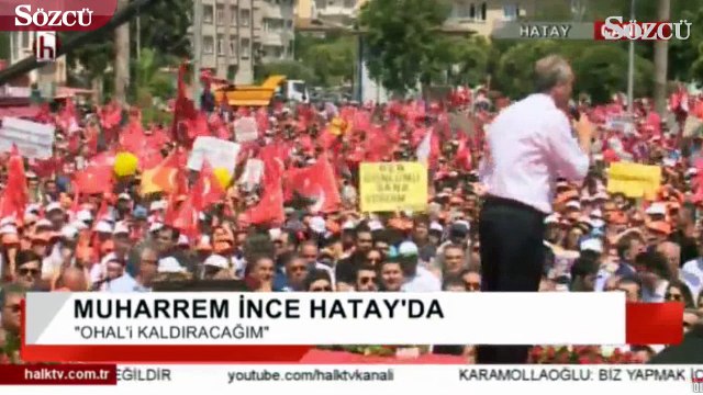 İnce, 100 gün içinde yapacaklarını ilk kez Hatay’da açıkladı