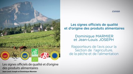Les signes officiels de qualité et d'origine des produits alimentaires - cese
