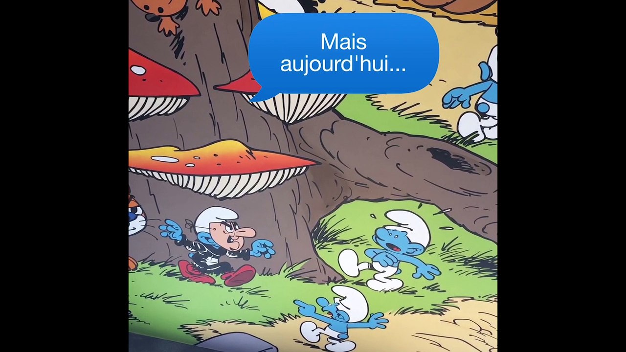 Fresque Schtroumpfs à la gare centrale de Bruxelles