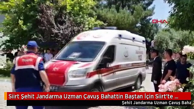 Siirt Şehit Jandarma Uzman Çavuş Bahattin Baştan İçin Siirt'te Tören Düzenlendi