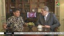 Diego Maradona, leyenda ⚽️ del fútbol, se solidariza con el pueblo de Nicaragua y con el comandante Daniel: