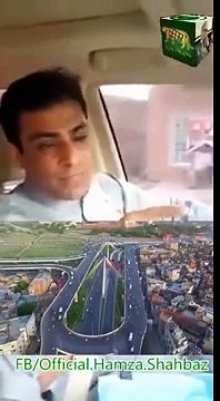 Hamza Shahbaz traveling on the roads of KPK and appealing the nation to vote for PMLN
