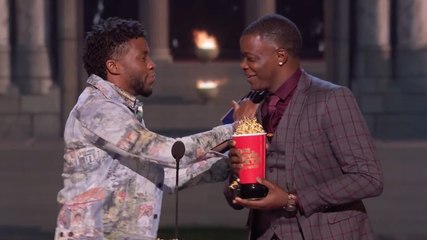 Chadwick Boseman Gives His Hero Award To Real Life Hero