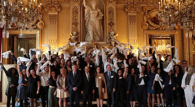 La promotion 2013-2018 des boursiers Excellence-Major à l'honneur au Quai d'Orsay