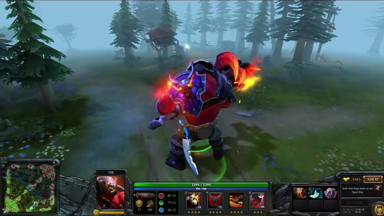 Dota 2 Axe Most Expensive Mix Set - Over 2400 $ (w/ Axe of Phractos - Guard of the Red Mist)