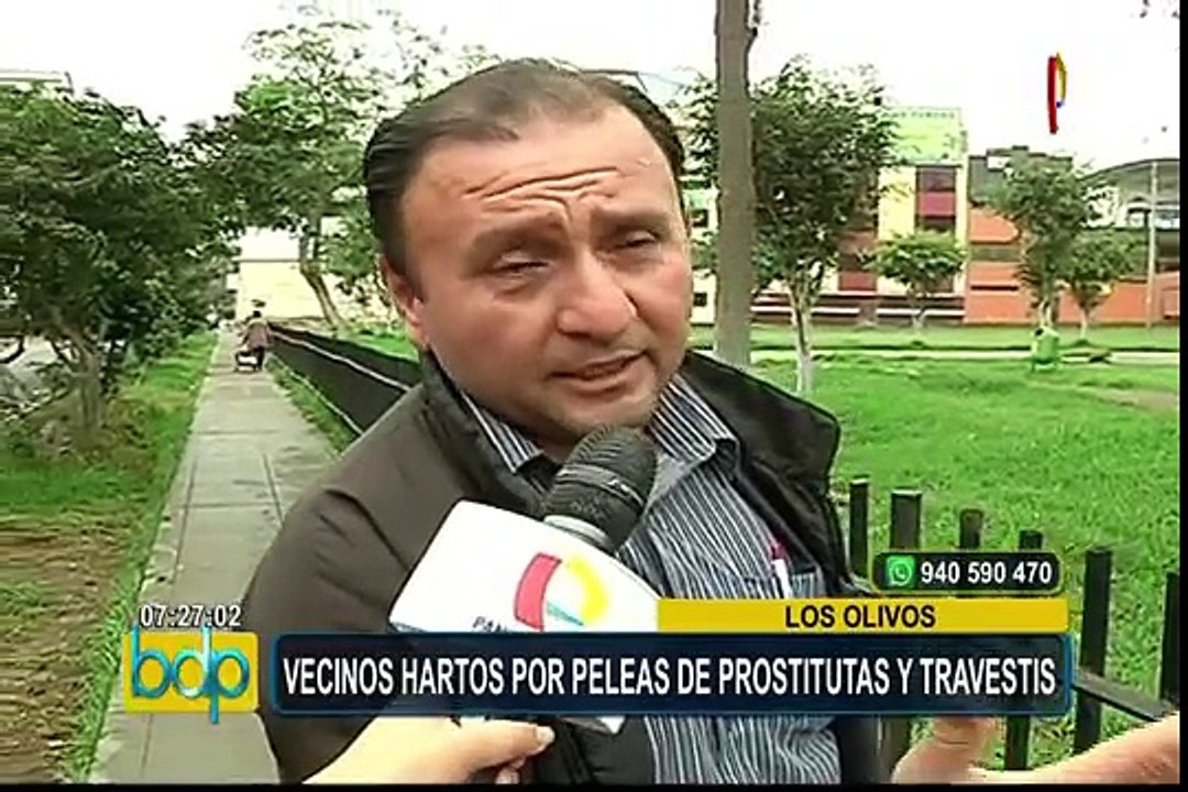 Vecinos de Los Olivos protestan por constantes peleas de travestís y meretrices