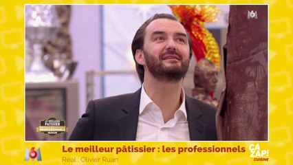 Cyril Lignac  impressionné (et effrayé) par un énorme gâteau