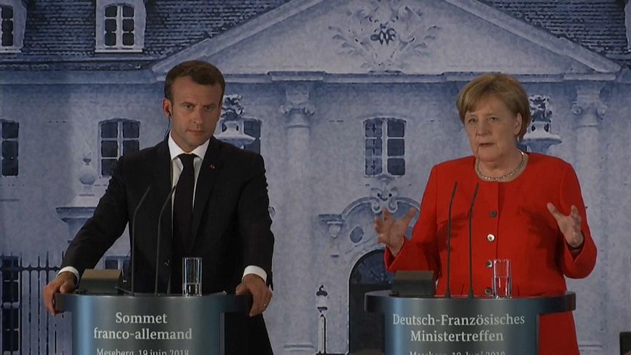 Flüchtlinge: Merkel und Macron wollen europäische Lösung