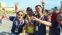 Japoneses celebran triunfo histórico, colombianos sufren derrota