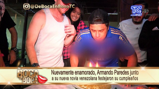 Armando Paredes celebró su cumpleaños en compañía de su nuevo amor y amigos