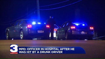 下载视频: Memphis Police Officer Hit by Alleged Drunken Driver, Critically Injured