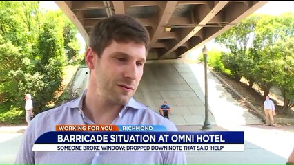 Person in Custody After Hotel Window Broken, `HELP` Note Dropped Down