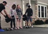 Fitness Hobbyists Perform Weightlifting Gender Reveal